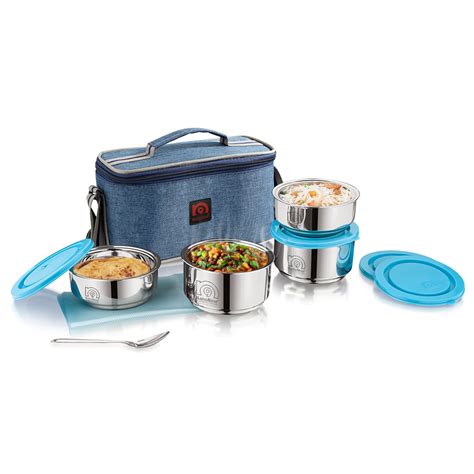 nanonine tiffiny executive stainless steel lunch box|NanoNine Tiffiny Executive Double Wall Insulated Stainless Steel .